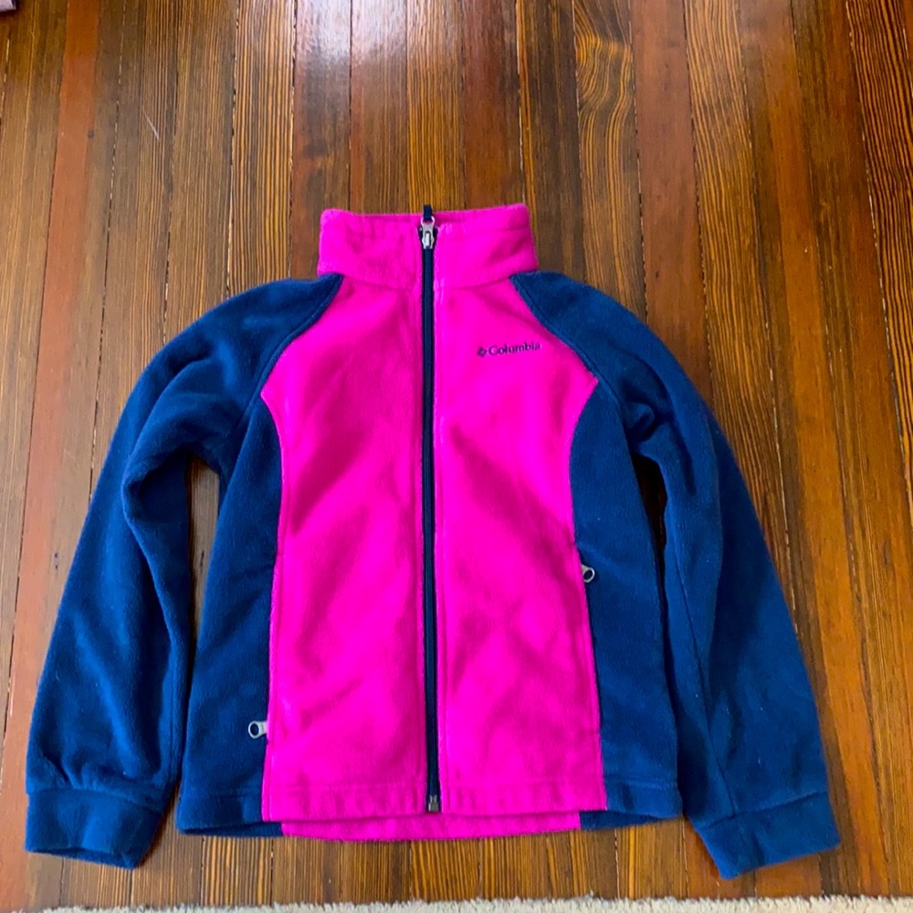 Girls size small Columbia fleece blue and purple